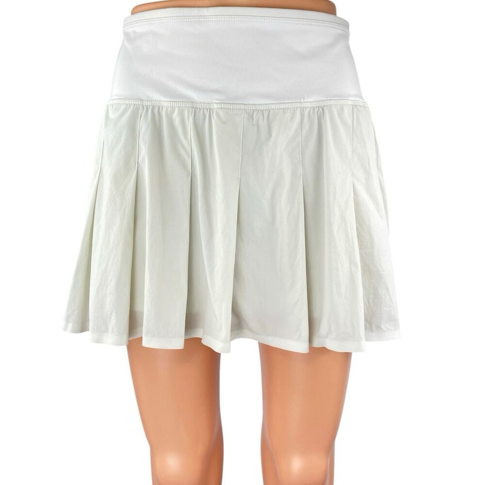 Joy Lab White Pleated High Waist Athletic Golf  Tennis Mini Flare Skort Skirt XL